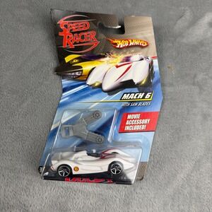 Hot Wheels Speed Racer Mach 6 Toy Car White With Saw Blades M5922 2008 Movie